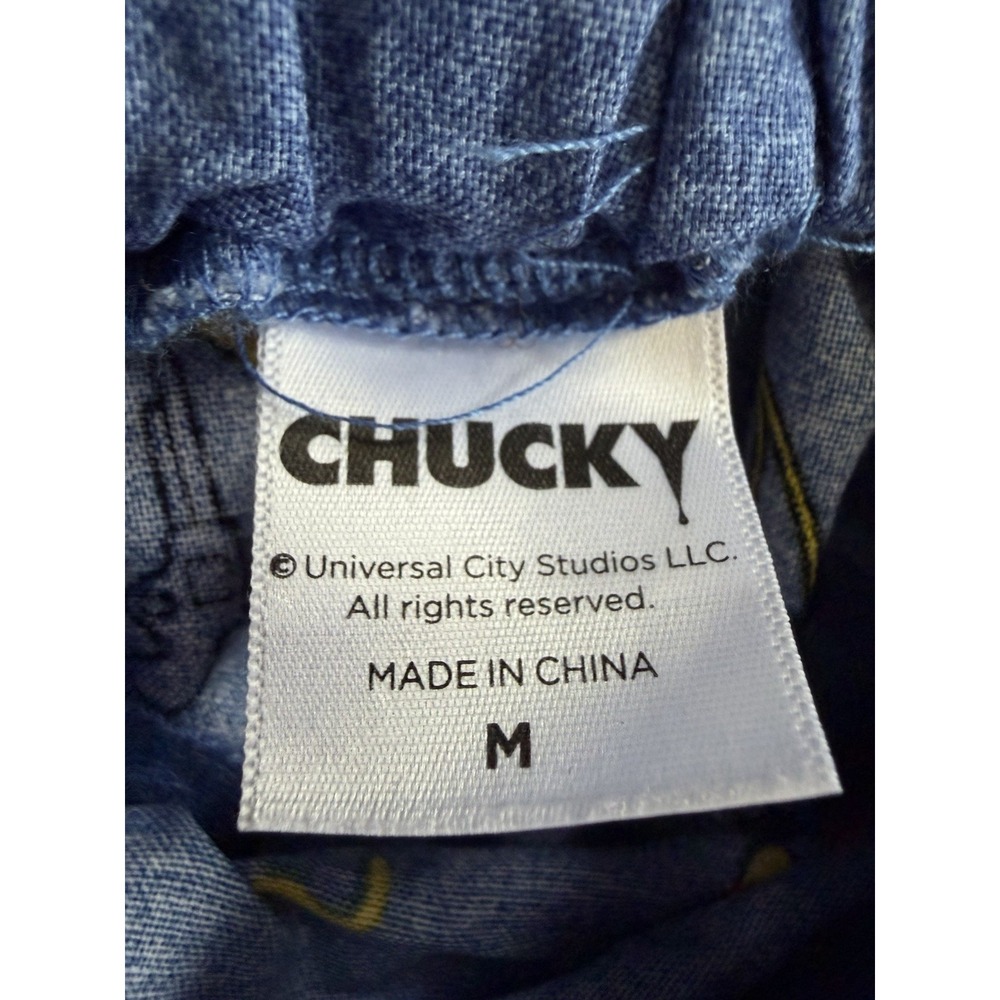 Spirit Halloween Chucky Costume skirt womens Medium 30" waist suspenders blue - Picture 8 of 16